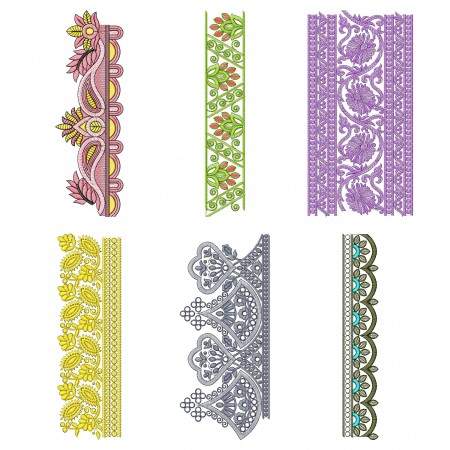 50 Lace Embroidery Designs | March 2021 Bulk Download