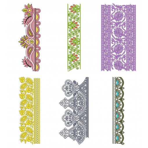 50 Lace Embroidery Designs | March 2021 Bulk Download