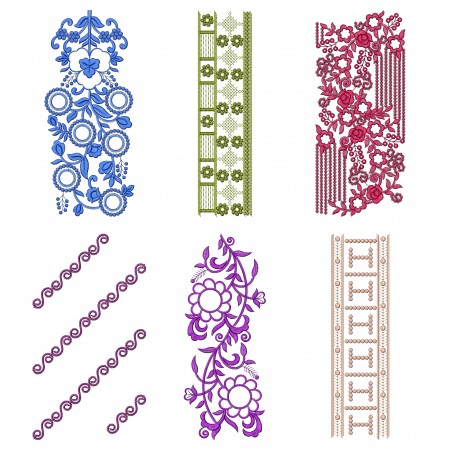 50 Lace Embroidery Designs | March 2021 Bulk Download