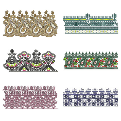 50 Lace Embroidery Designs | April 2021 Bulk Download