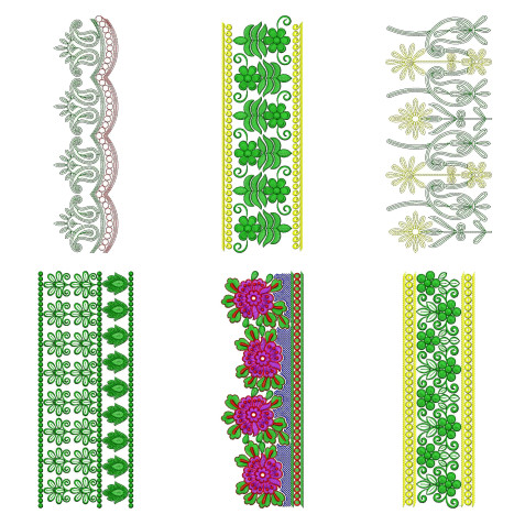 50 Lace Embroidery Designs | February 2021 Bulk Download
