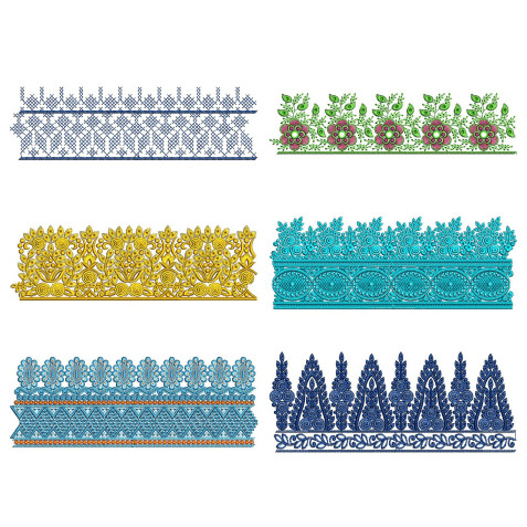 50 Lace Embroidery Designs | August 2021 Bulk Download