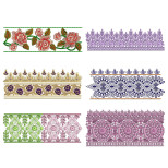 50 Lace Embroidery Designs | August 2021 Bulk Download