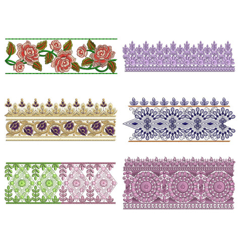 50 Lace Embroidery Designs | August 2021 Bulk Download