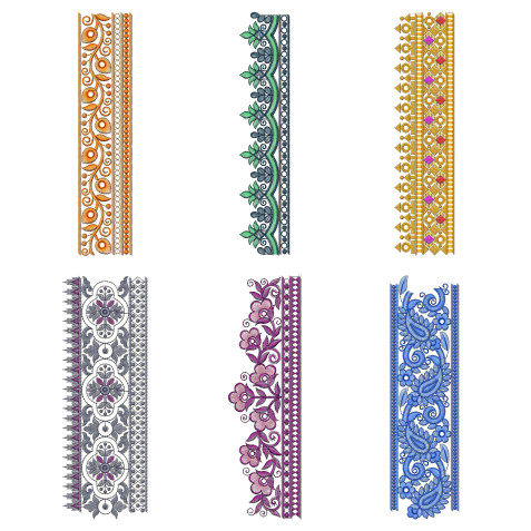 50 Lace Embroidery Designs | March 2021 Bulk Download