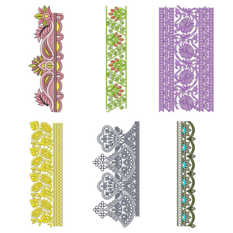 50 Lace Embroidery Designs | March 2021 Bulk Download