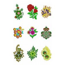 Applique Flower Embroidary Designs Bulk Download | 50 Designs