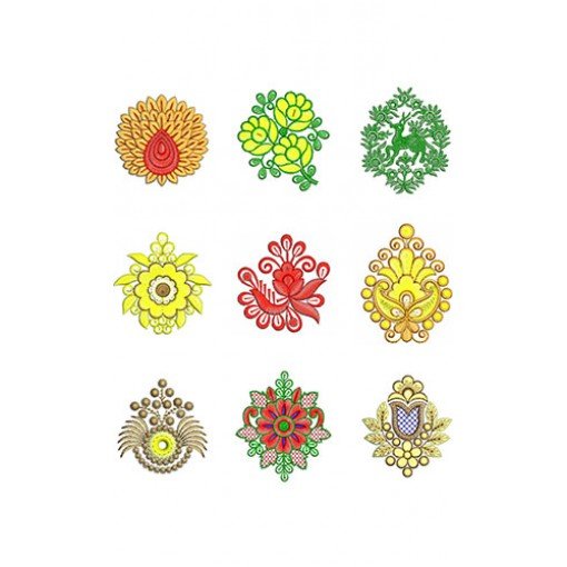 Applique Butta Embroidary Design Bulk Download | 50 Designs