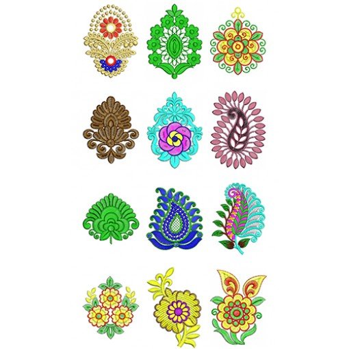 Applique Flat embroidary Design Bulk Download | 50 Designs