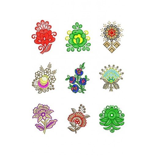 Applique Butta Embroidary Design Bulk Download | 50 Designs