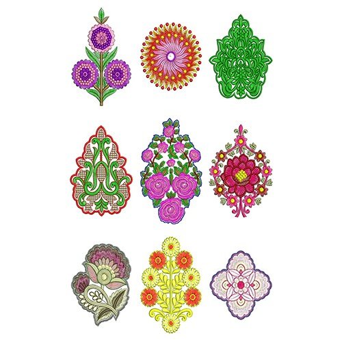 Applique Patch Butta Embroidary Design Bulk Download | 50 Designs