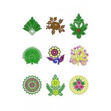 Applique Butta Embroidary Design Bulk Download | 50 Designs