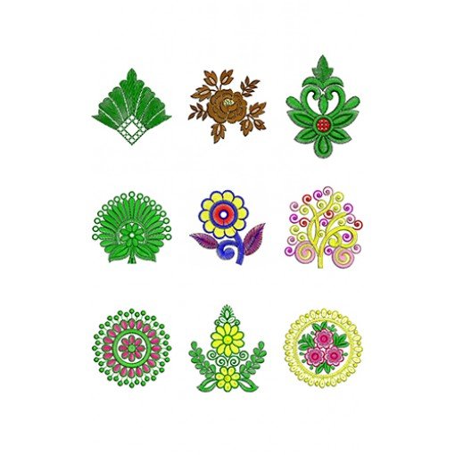 Applique Butta Embroidary Design Bulk Download | 50 Designs