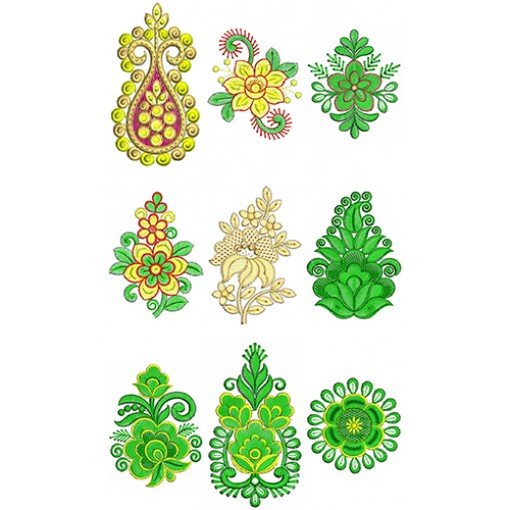 Applique Flat embroidary Design Bulk Download | 50 Designs