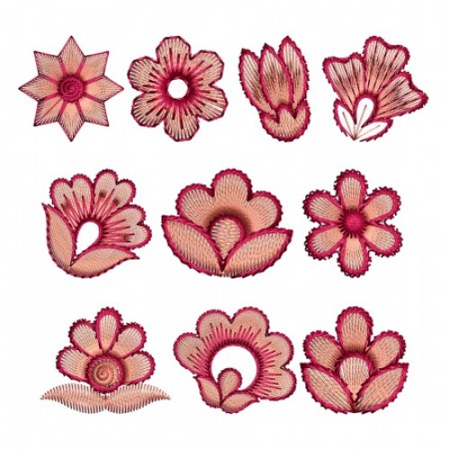 1" X 1" Embroidery Applique Pack