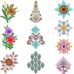 Applique Fancy Flower Design Bulk Download | 50 Designs