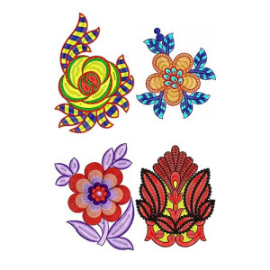 Applique Fancy Flower Design Bulk Download | 50 Designs
