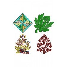 Applique Leaves Embroidary Design  Bulk Download | 50 Designs