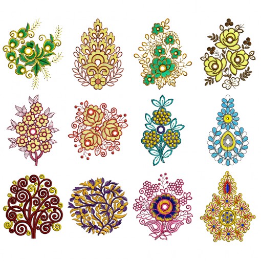 Applique Mandala Embroidary Design Bulk Download | 50 Designs