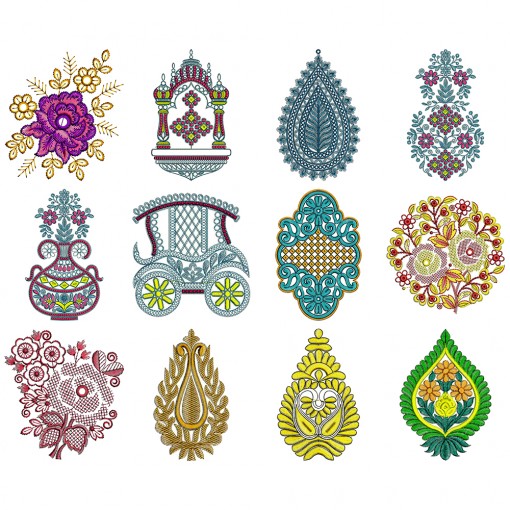 Applique Mandala Embroidary Design Bulk Download | 50 Designs