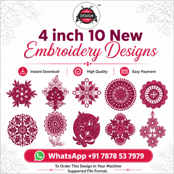 10 New Floral Motif Embroidery Designs Bundle