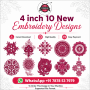10 New Floral Motif Embroidery Designs Bundle