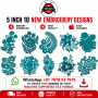 5 Inch 10 Floral Embroidery Designs Collection