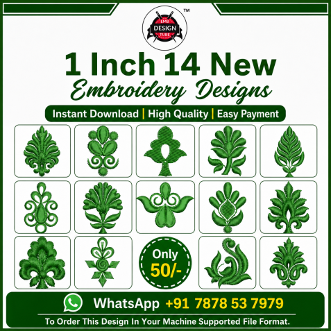 Floral Embroidery Designs Bundle - 14 Mini Embroidery Patterns