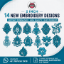 2 Inch Floral Embroidery Designs Bundle - 14 Mini Patterns