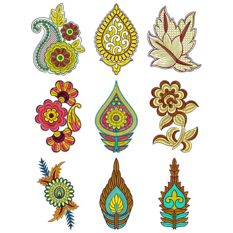 Applique Flowers Design Bulk Download | 50 Designs