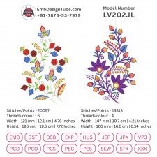 Punjabi Suit Embroidery Designs - Janome & More! Floral Motifs Punjabi Suit Embroidery Designs - Janome & More! Floral Motifs