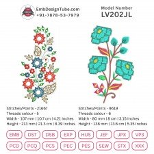 Punjabi Suit Embroidery Designs - Janome & More! Floral Motifs Punjabi Suit Embroidery Designs - Janome & More! Floral Motifs