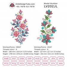 Punjabi Suit Embroidery Designs - Janome & More! Floral Motifs Punjabi Suit Embroidery Designs - Janome & More! Floral Motifs