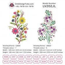 Punjabi Suit Embroidery Designs - Janome & More! Floral Motifs Punjabi Suit Embroidery Designs - Janome & More! Floral Motifs