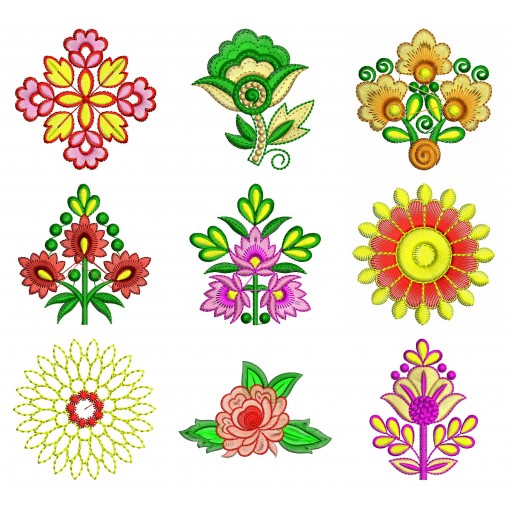 Applique Floral Design Elements  Bulk Download | 50 Designs