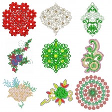 Applique Floral Design Elements  Bulk Download | 50 Designs