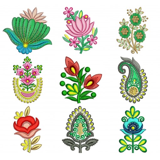 Applique Floral Design Elements  Bulk Download | 50 Designs