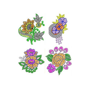 Applique Rose Embroidary Design Bulk Download | 100 Designs