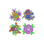 Applique Rose Embroidary Design Bulk Download | 100 Designs