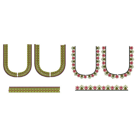 Blouse Embroidery Pack Of 10 Designs