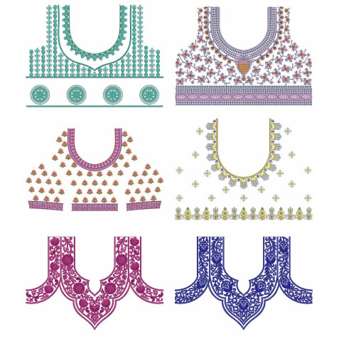 Latest Beautiful Blouse Embroidery Pattern Designs | June 2021 Bulk Download