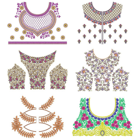 Latest Beautiful Blouse Embroidery Pattern Designs | June 2021 Bulk Download