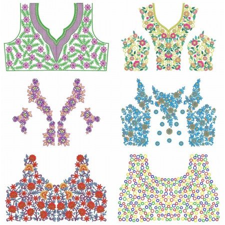 Latest Beautiful Blouse Embroidery Pattern Designs | June 2021 Bulk Download