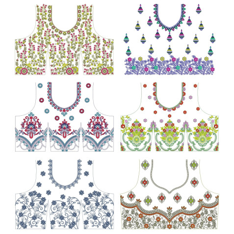 10 Blouse Embroidery Designs | August 2021 Bulk Download Vol-2