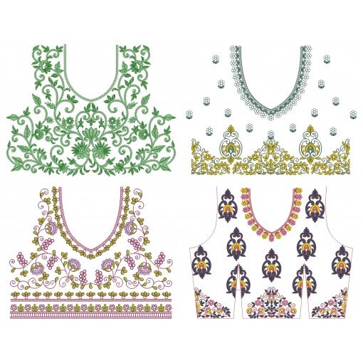 10 Blouse Embroidery Designs | August 2021 Bulk Download Vol-2
