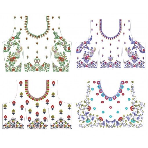 10 Blouse Embroidery Designs | August 2021 Bulk Download Vol-3