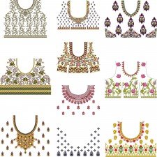 10 Blouse Embroidery Designs | September 2021 Bulk Download VL-4