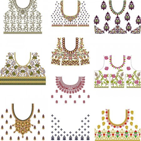 10 Blouse Embroidery Designs | September 2021 Bulk Download VL-4