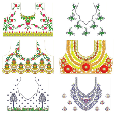 Latest Beautiful Blouse Embroidery Pattern Designs | November 2020 Bulk Download