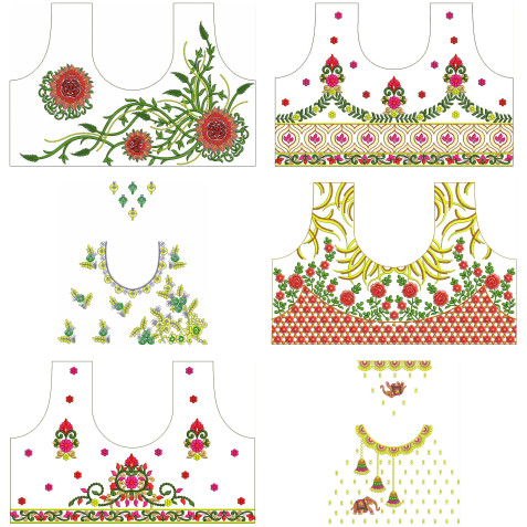 Latest Beautiful Blouse Embroidery Pattern Designs | November 2020 Bulk Download